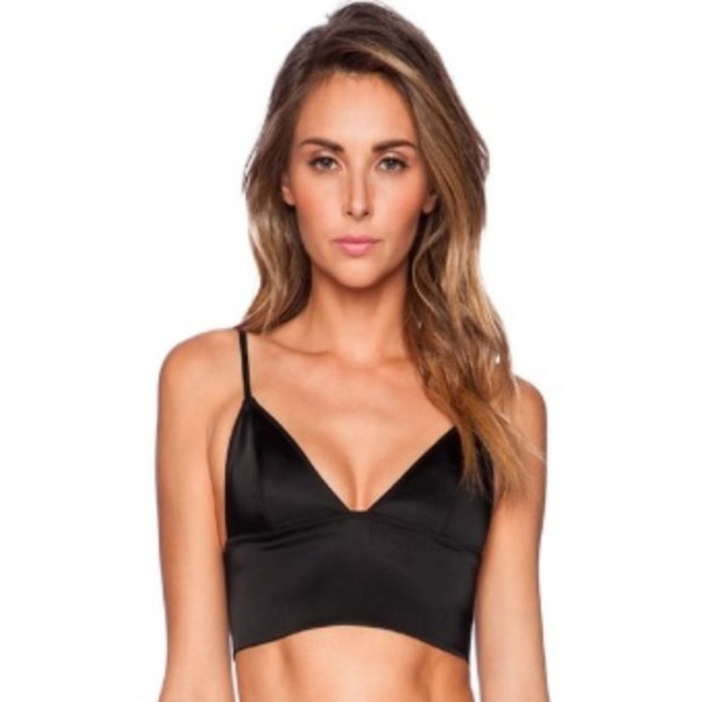 T by ALEXANDER WANG Stretch Satin Bralette (US8)